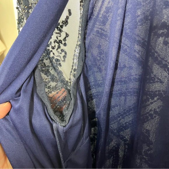 Aidan Mattox Beaded Cocktail Dress Long Sleeve Size Women's 14 - Picture 15 of 15